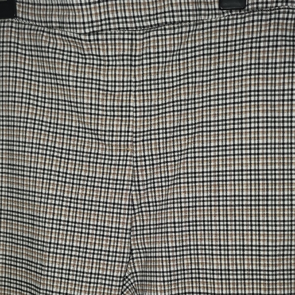 High Waist Black and White Checkered Trousers - Picture 4 of 5